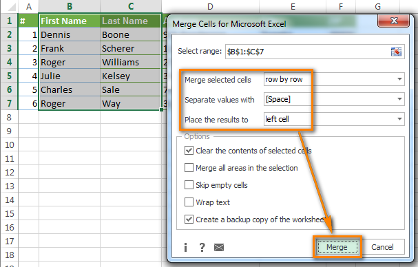 Link two separate tables into one excel for mac